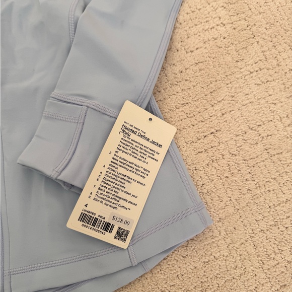 Lululemon Athletica hoodie define jacket nulu pastel blue size 4 - Picture 2 of 5